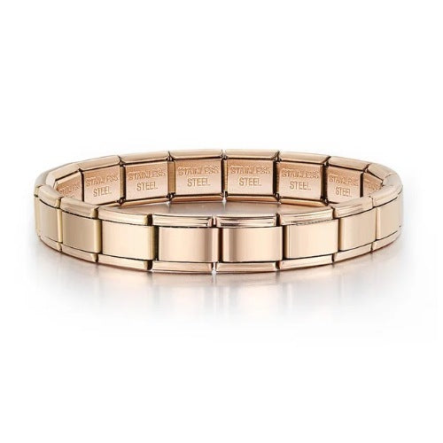 Titanium Steel Vacuum Real Gold IP Plating Watch Band Chain