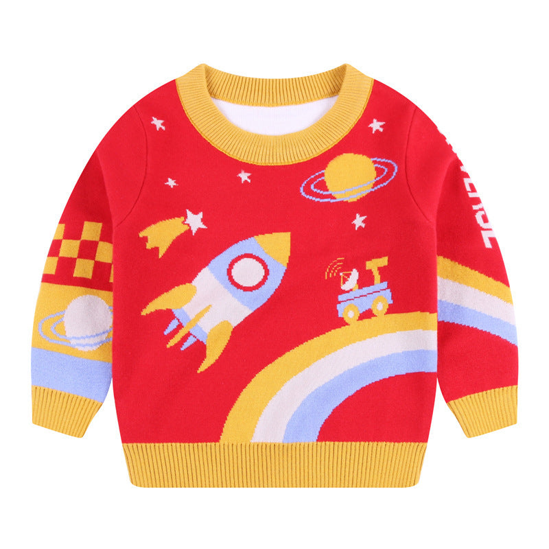 Children's novel space cotton warm sweater
