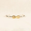 Double Color Gold Silver Bowknot Lucky 8 Bracelet