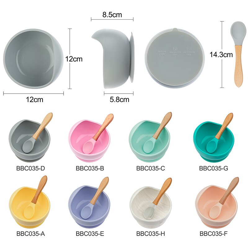 Silicone Suction Bowl | Silicone Feeding Set | Silicone Baby Plate |
