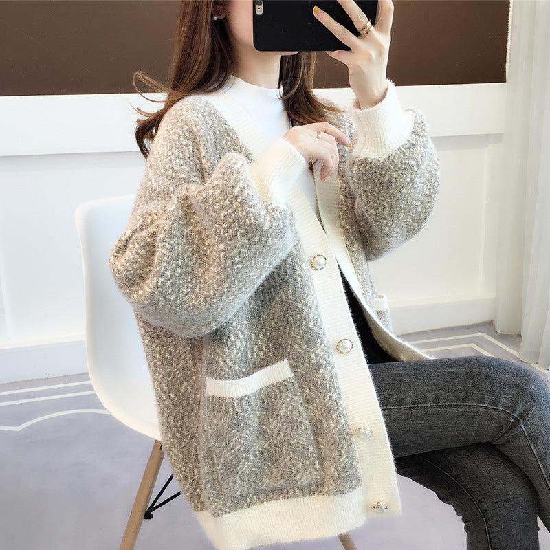 New Ladies Knitted Jacket Cardigan Sweater
