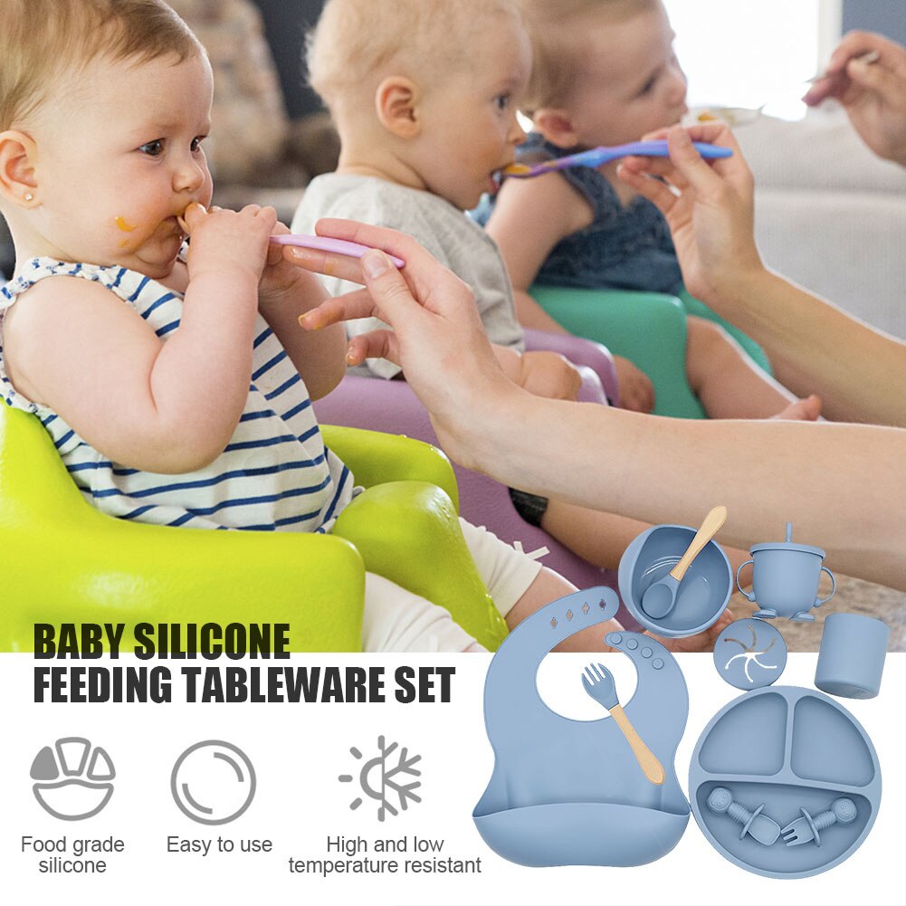 Baby Silicone Baby Feeding Set | Baby Silicone Tableware Set |