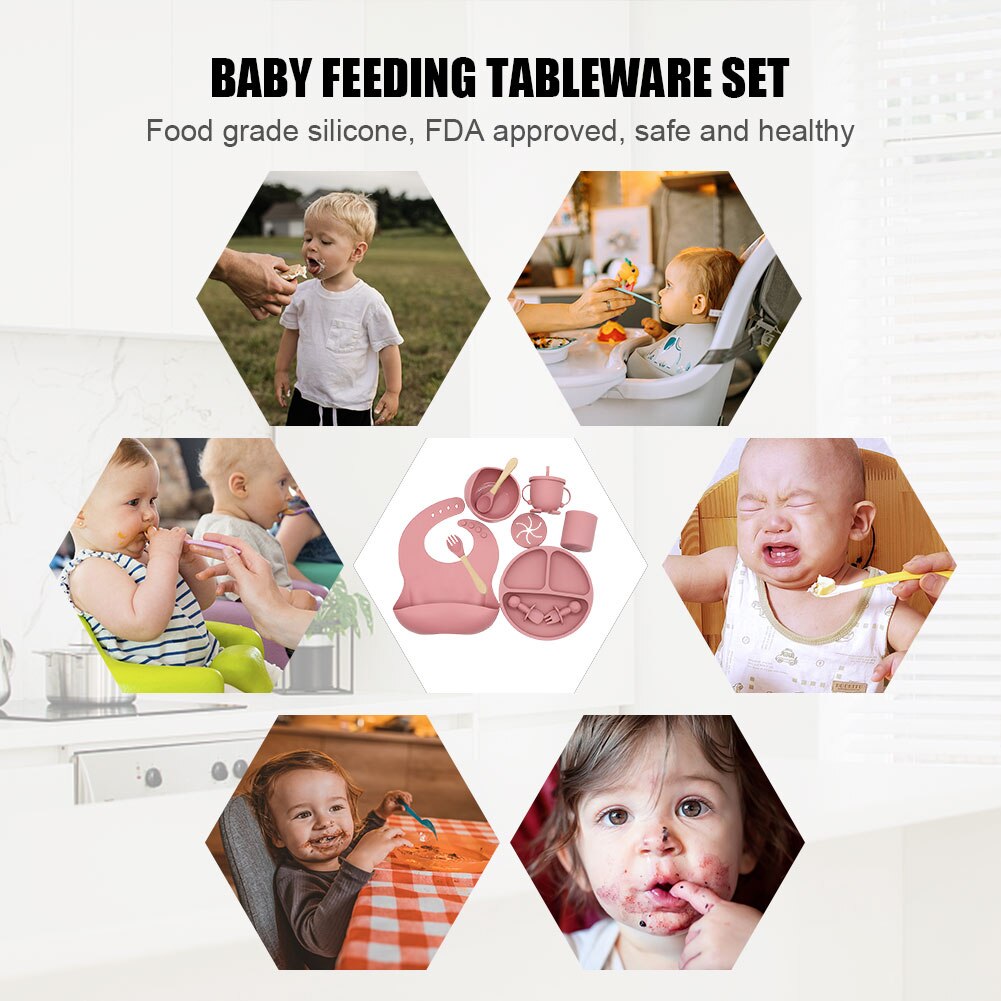 Baby Silicone Baby Feeding Set | Baby Silicone Tableware Set |