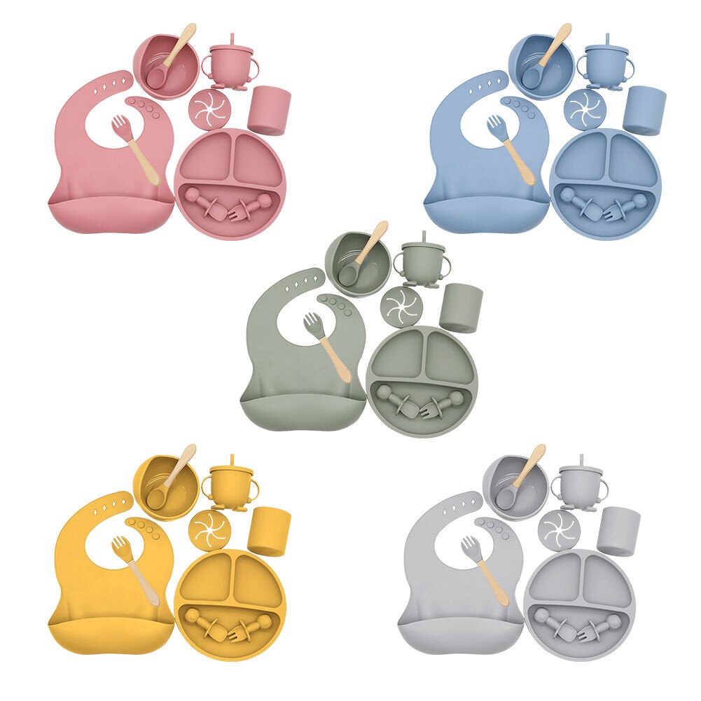 Baby Silicone Baby Feeding Set | Baby Silicone Tableware Set |