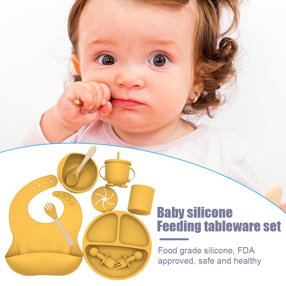 Baby Silicone Baby Feeding Set | Baby Silicone Tableware Set |