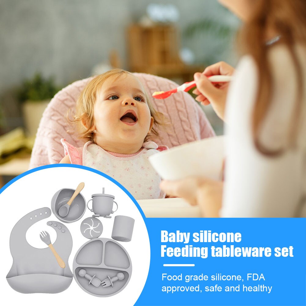 Baby Silicone Baby Feeding Set | Baby Silicone Tableware Set |