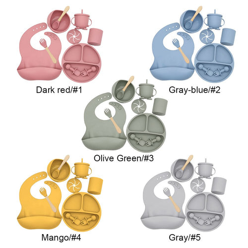 Baby Silicone Baby Feeding Set | Baby Silicone Tableware Set |