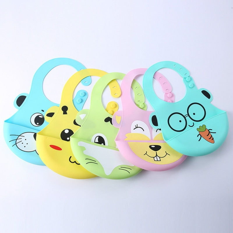 Baby Bibs Waterproof Silicone Feeding Baby Saliva Towel Newborn