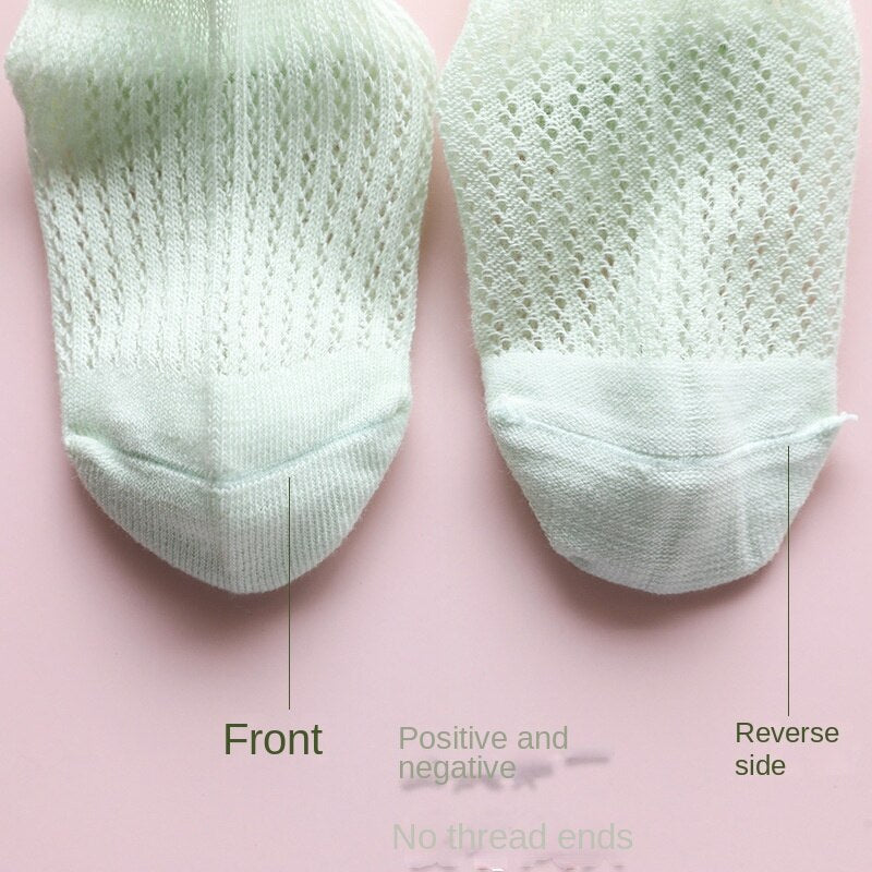 Cute Cotton Baby Short Socks 5 Pairs Toddler Boys Girls Summer Mesh