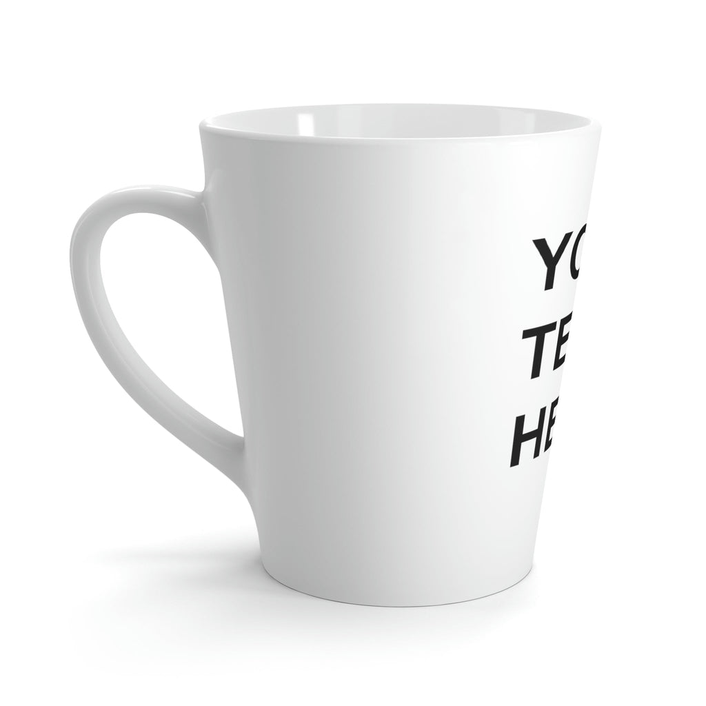 Custom Logo on a Latte Mug, Team Logo Here Latte Mug, Personalized Lat