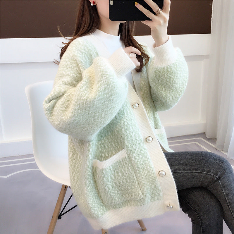 New Ladies Knitted Jacket Cardigan Sweater