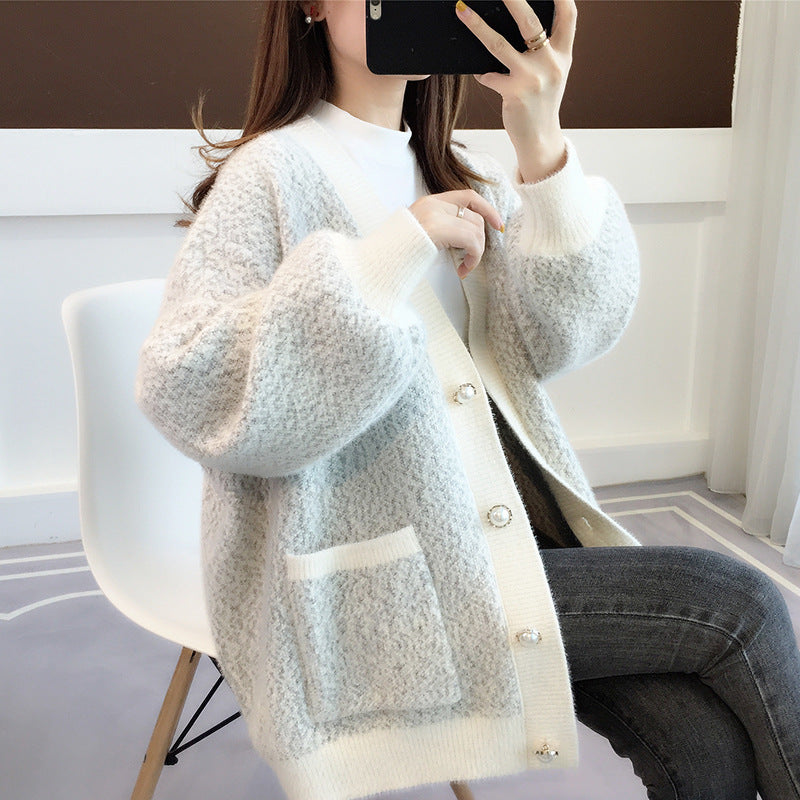 New Ladies Knitted Jacket Cardigan Sweater