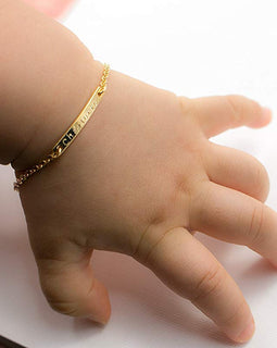 Personalized Engraved Name Baby Bracelet Custom