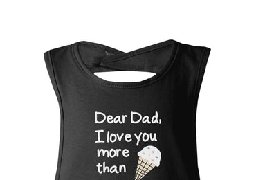 Dear Dad Icecream Cute Black Baby Bib Unique